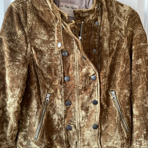 NEW FREE PEOPLE / DUSK TILL DAWN VELVET JACKET - Picture 3 of 5